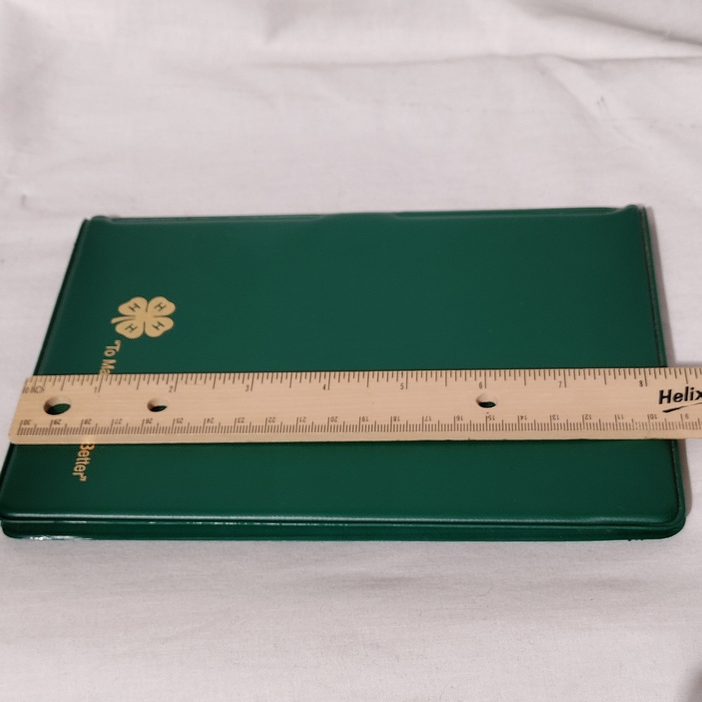 4-H Green Vinyl Portfolio Notepad Holder To Make the Best Better Gold Logo - Picture 9 of 9